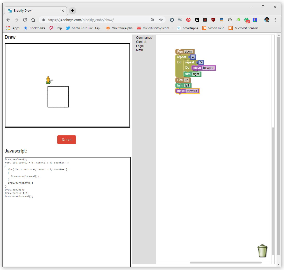 A program to draw a square.