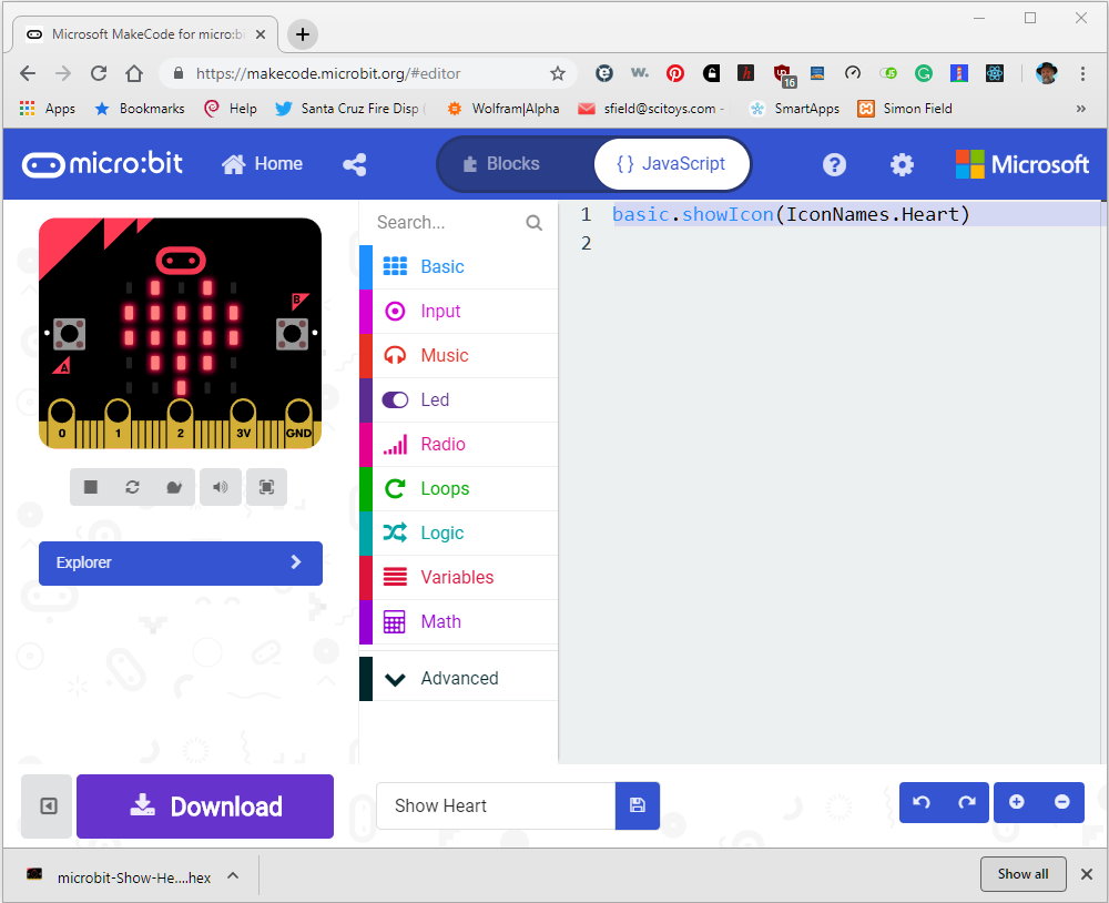 First Javascript program